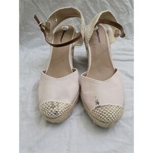 NWOTD Loft 8.5 Espadrilles Ankle Buckle 4" Heel 126014